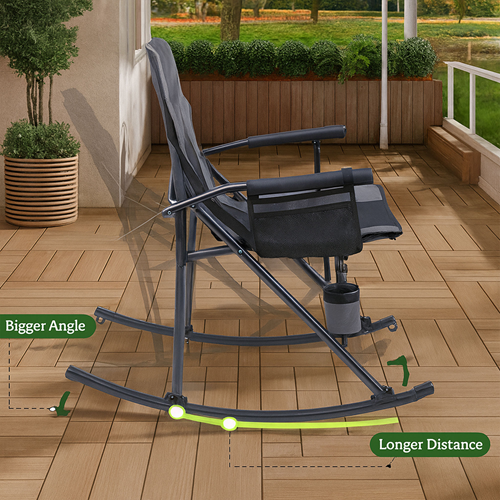 كرسي تخييم هزاز محمول 2 في 1