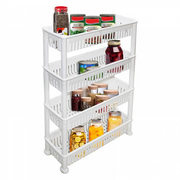 عربة تخزين 4 أدوار بعجلات