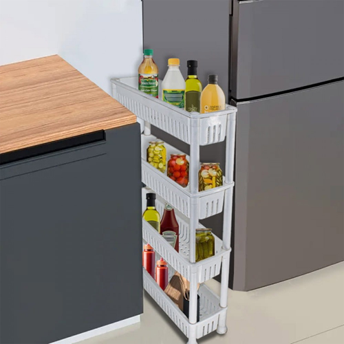 عربة تخزين 4 أدوار بعجلات