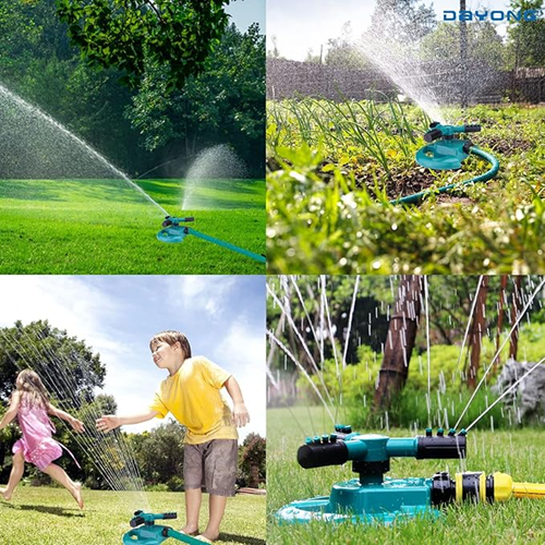 رشاش مياه للحدائق + هدية خرطوم قابل للتمدد 22.5 متر 🎁