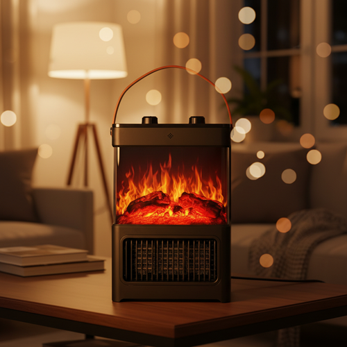 دفاية كهربائية شكل اللهب من DLC بضمان عامين