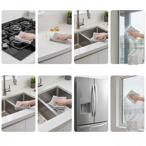 قماش تنظيف الصحون بديل السلك 11 قطعة