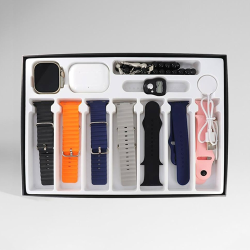 عرض هدية رمضان ( ساعة 7 ألوان + سماعة + سبحة + عداد استغفار)