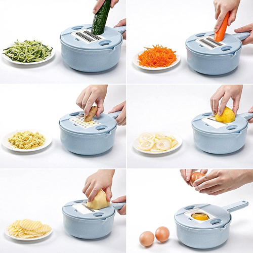 قطاعة خضروات يدوية 4 في 1 + هدية ميزان الجرامات الحساس 🎁