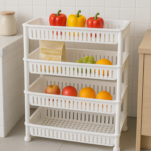 عربة تخزين 4 أدوار بعجلات