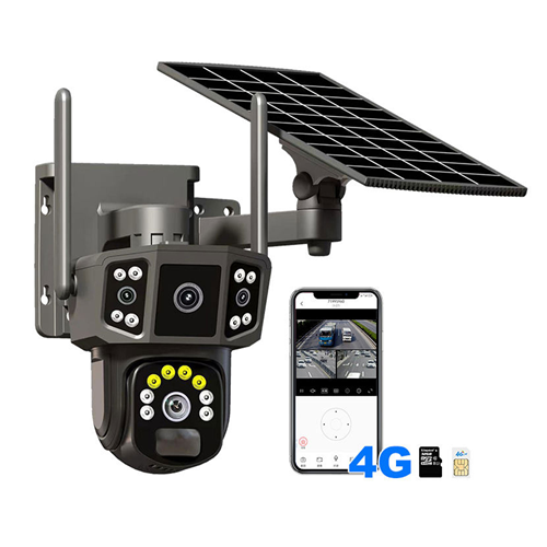 كاميرا بالطاقة الشمسية عدسة مزدوجة الشريحة